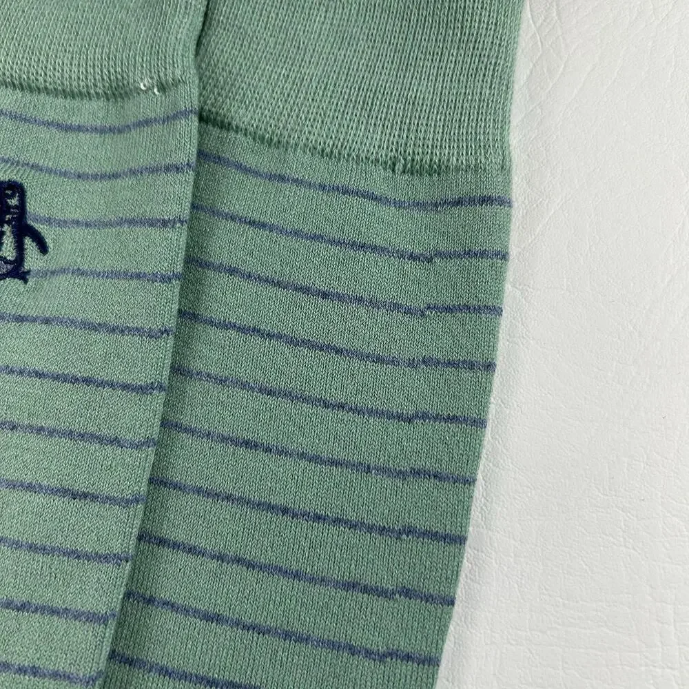 Original Penguin Men’s Green Stripe Crew Dress Socks 1 Pair
